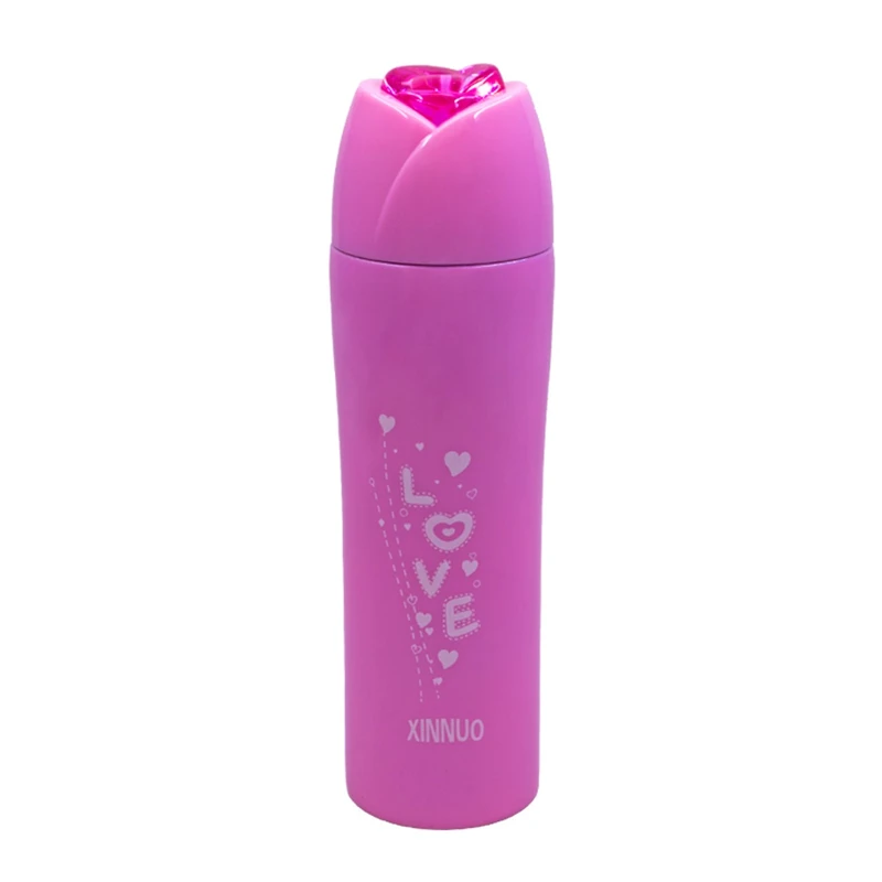 فلاسک کیچنز مدل قلب و گل رز 2023-PINK ظرفیت 220 میلی لیتر
