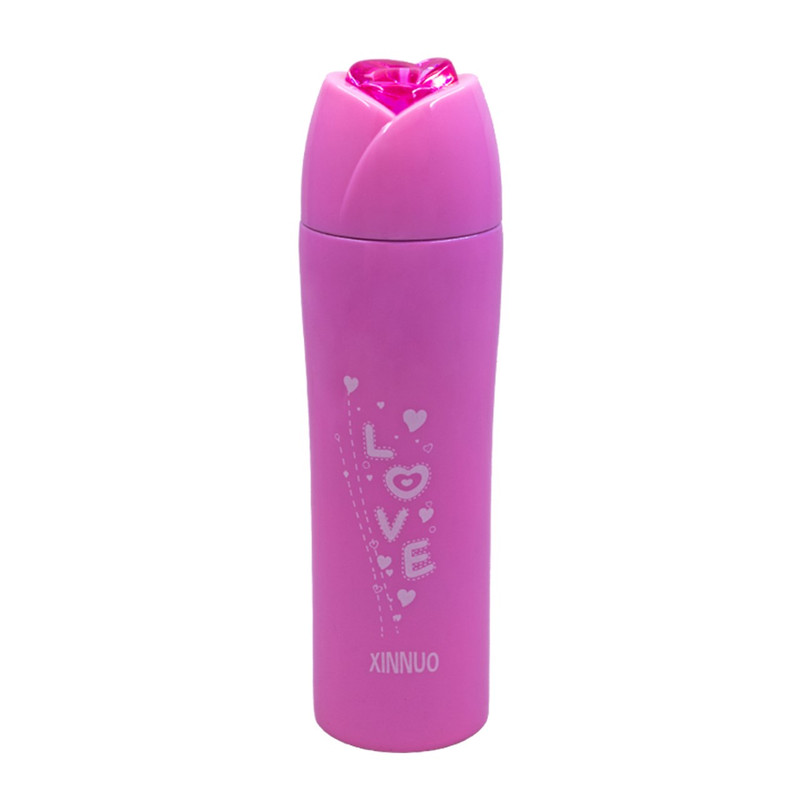 فلاسک کیچنز مدل قلب و گل رز 2023-PINK ظرفیت 220 میلی لیتر