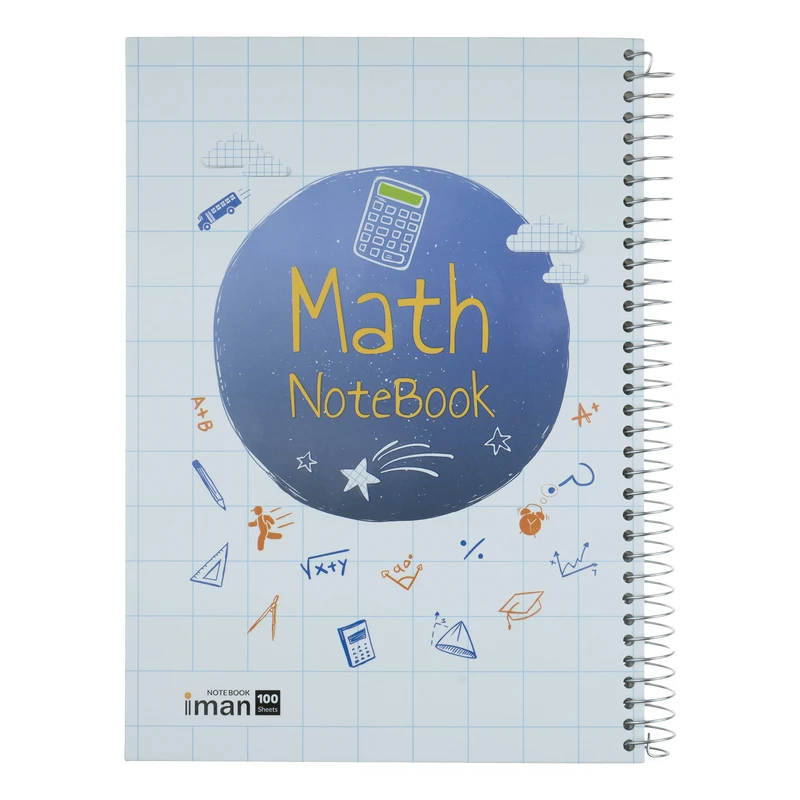 دفتر مشق 100 برگ ایمان مدل MATH کد 0013