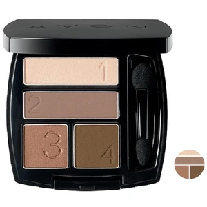 سایه چشم آون مدل Avon True Color Multi-Finish Eyeshadow Quad رنگ Mocha Latte