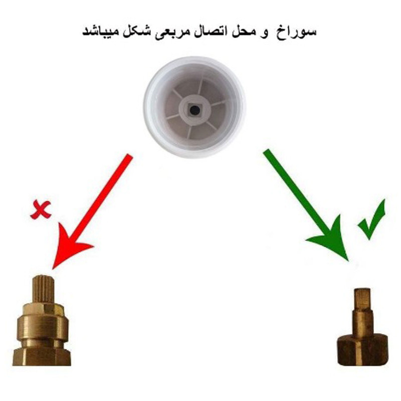 مغزی شیر رادیاتور دینا مدل چهارگوش مجموعه دو عددی