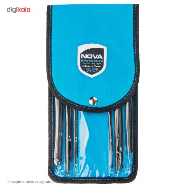 مجموعه 10 عددی آچار آلن نووا مدل NTK1146