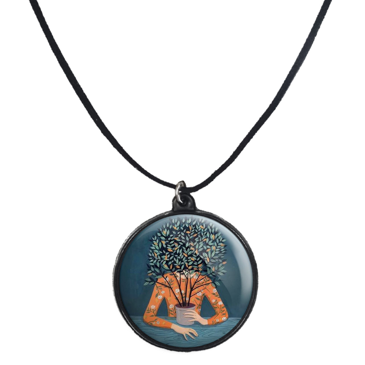 گردنبند پرمانه طرح دخترونه کد pmb.4478 مدل دو طرفه