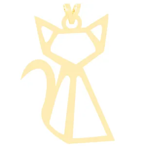 آویز گردنبند طلا 18 عیار زنانه الن نار مدل گربه 3243