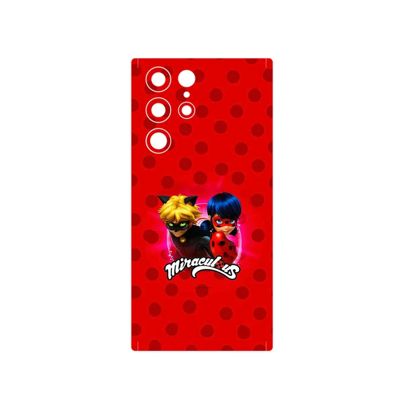 برچسب پوششی ماهوت مدل Ladybug and Cat Noir مناسب برای گوشی موبایل سامسونگ Galaxy S22 Ultra 5G