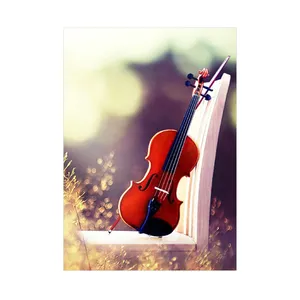 کارت پستال بادکنک آبی طرح ویولن مدل Violin1