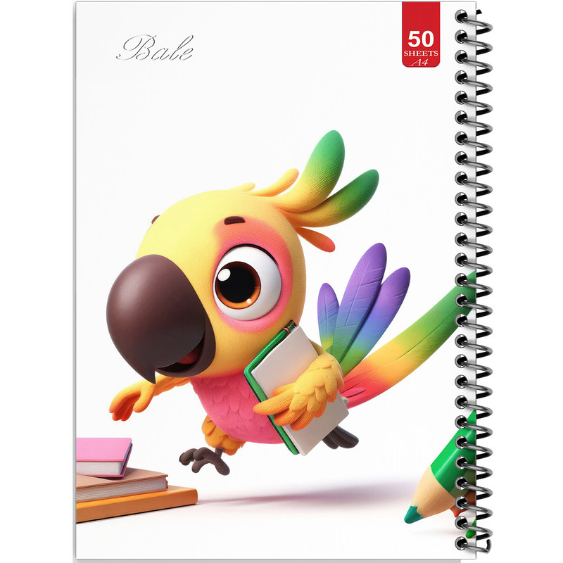 دفتر نقاشی 50 برگ انتشارات بله طرح پرنده کوچولوی نقاش کد A4-L308