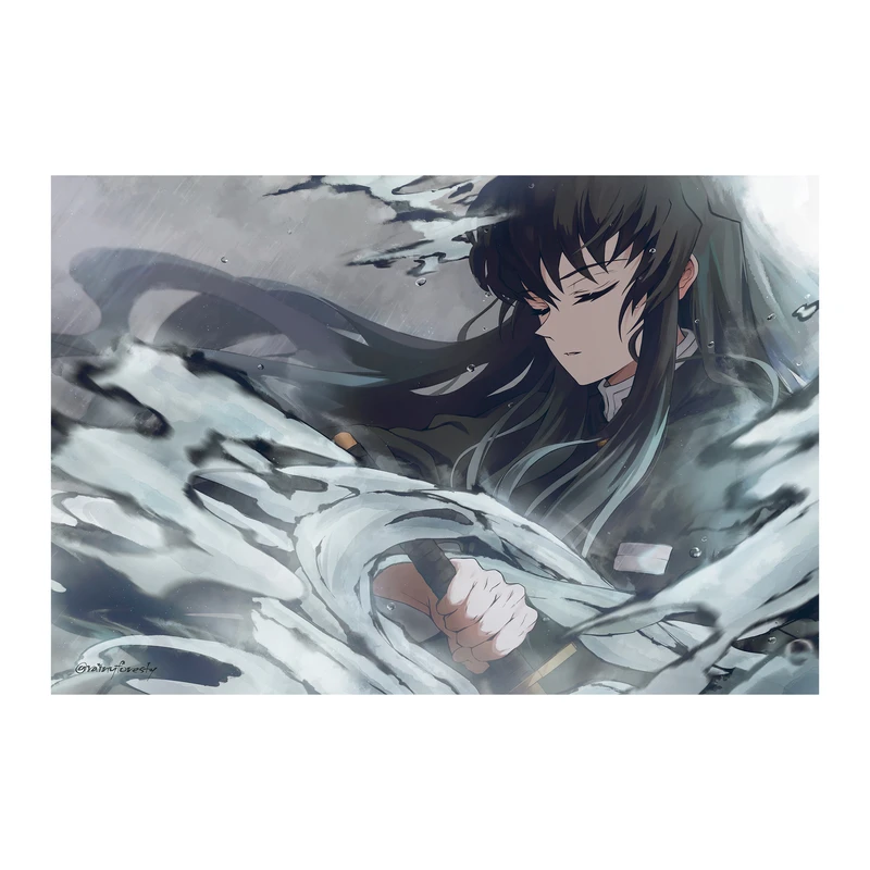 استیکر لپ تاپ و موبایل مدل انیمه طرح شیطان کش مویچیرو توکیتو demon slayer Muichiro Tokito کد 395
