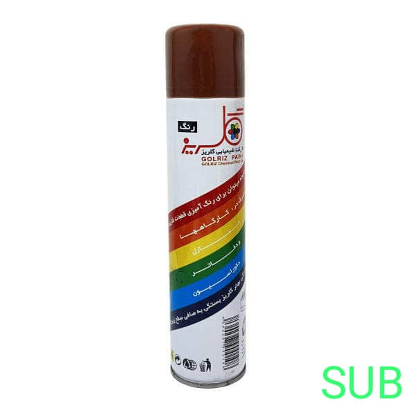 اسپری رنگ قهوه ای تیره گلریز کد 300 حجم 300 میلی لیتر اسپری رنگ قهوه ای تیره گلریز کد 300 حجم 300 میلی لیتر