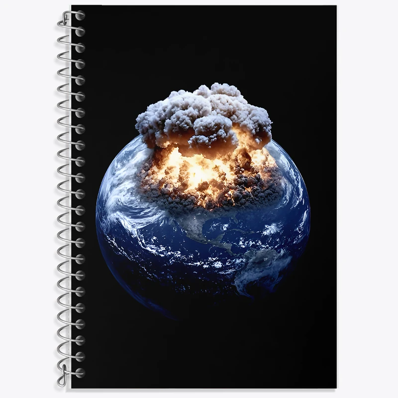 دفتر لغت 50 برگ خندالو طرح انفجار زمین کد F7806