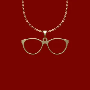 گردنبند طلا 18 عیار زنانه مدوپد مدل عینک کد Q2-1-1175