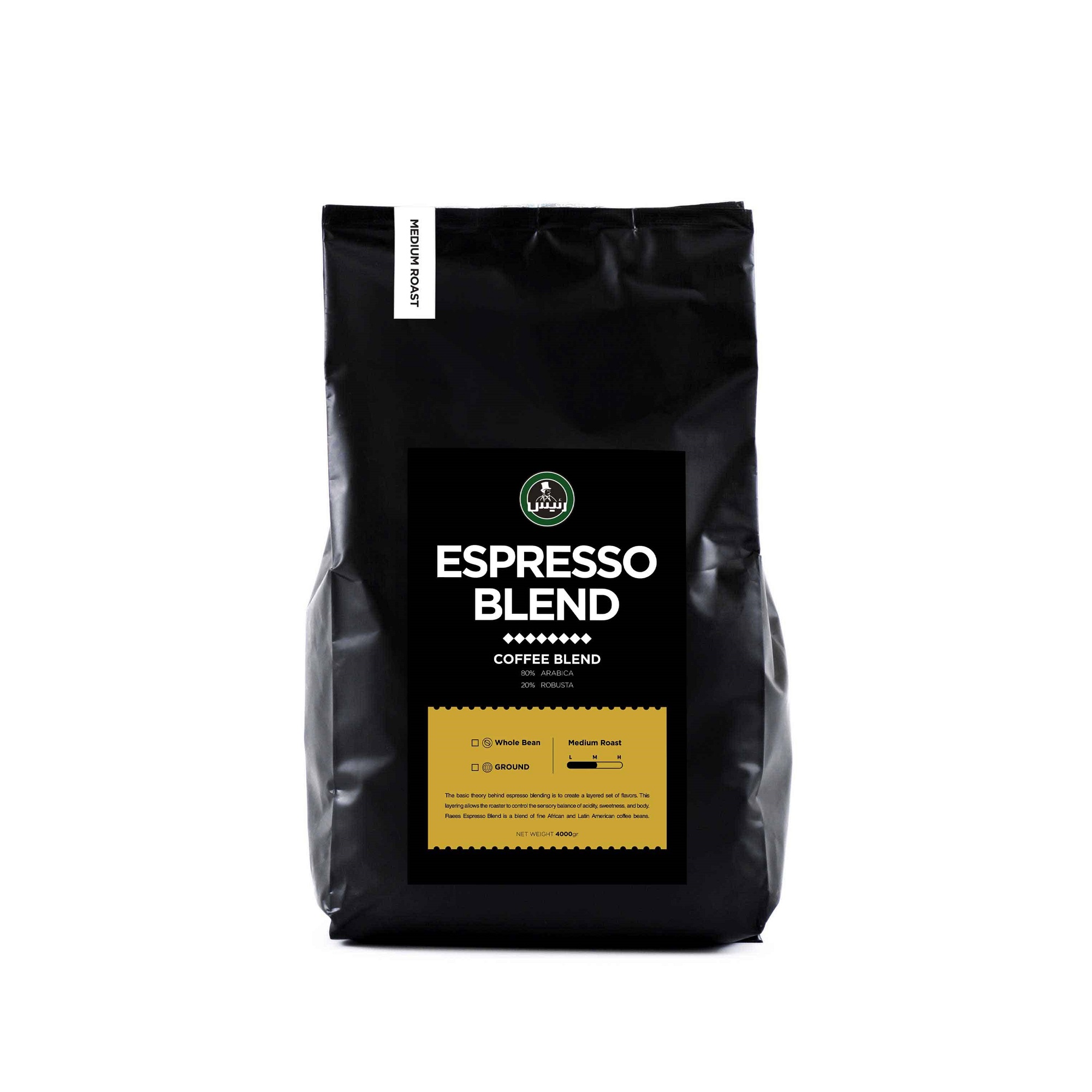 دانه قهوه رئیس اسپرسوبلند 4000گرم