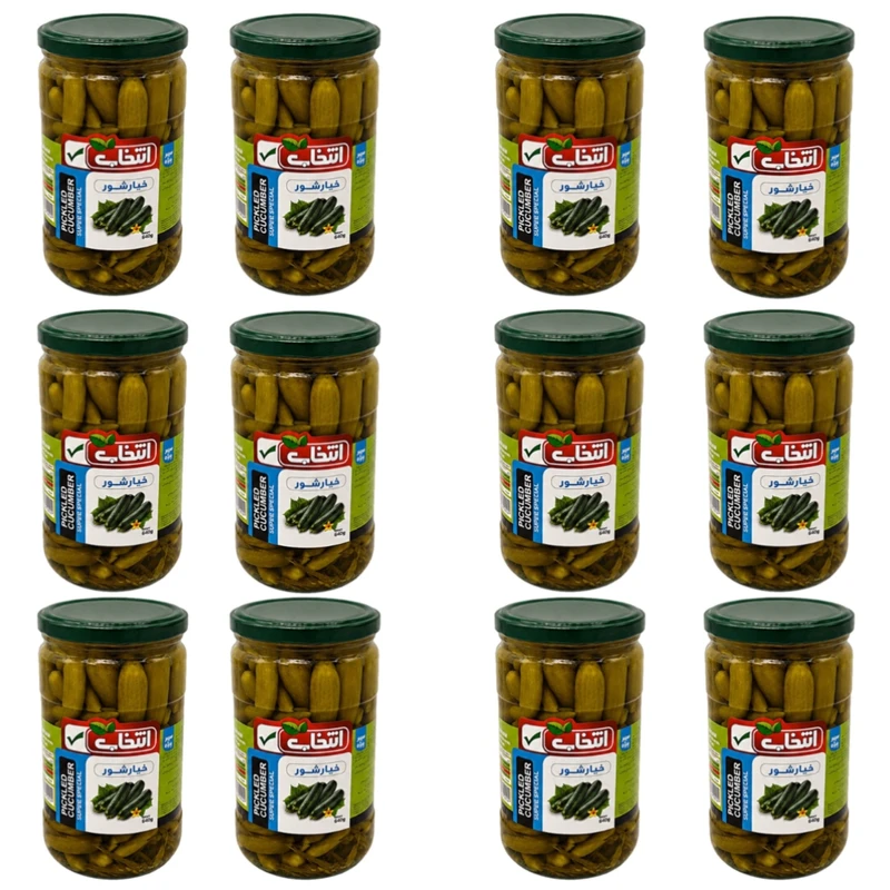 خیارشور سوپر ویژه انتخاب - 640 گرم بسته 12 عددی