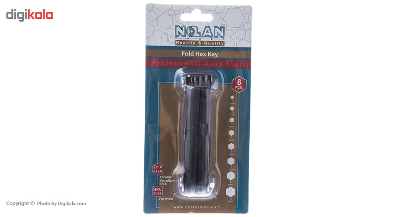 مجموعه 8 عددی آچار آلن تاشو نولان کد 006