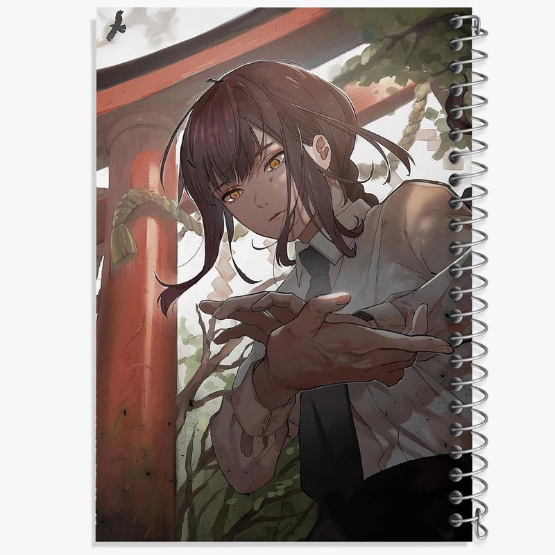 دفتر لیست خرید 50 برگ خندالو طرح ماکیما انیمه مرد اره ای Chainsaw Man کد 22306