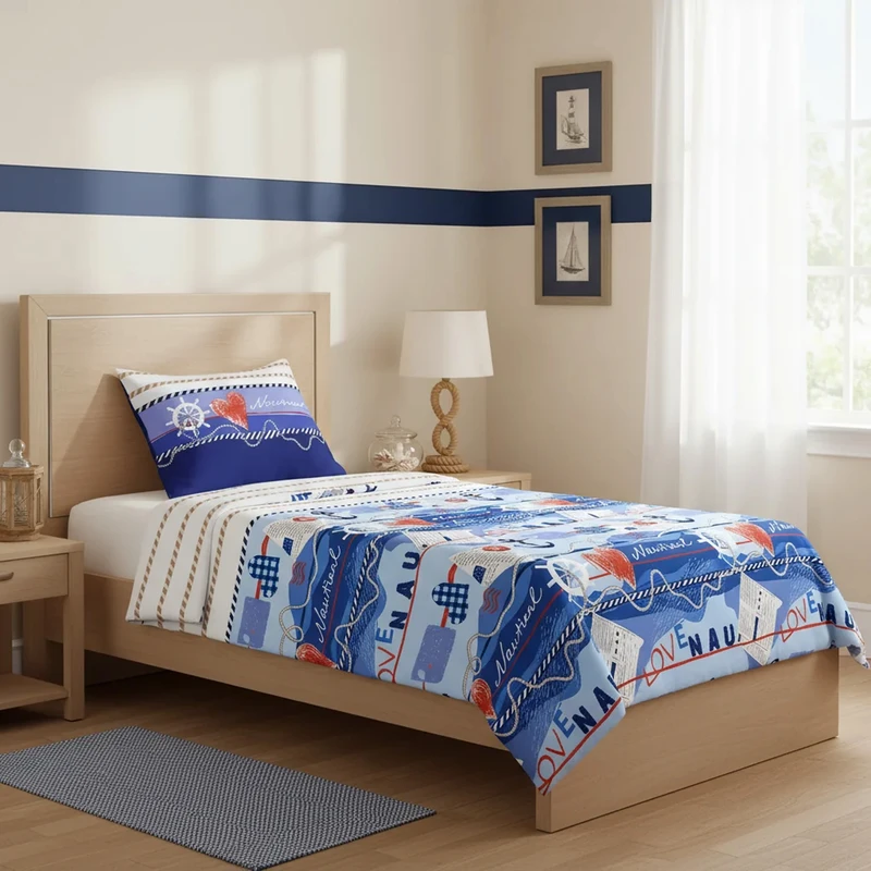 سرویس ملحفه 1 نفر 3 تکه هوبی مدل Marmin