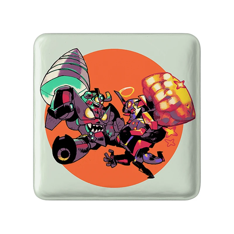 مگنت خندالو طرح انیمه گورن لاگان مدل مربعی کد 32306