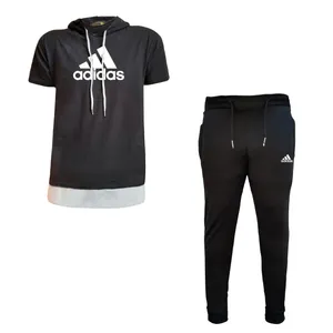 ست تی شرت کلاه دار و شلوار ورزشی مردانه مدل a5423