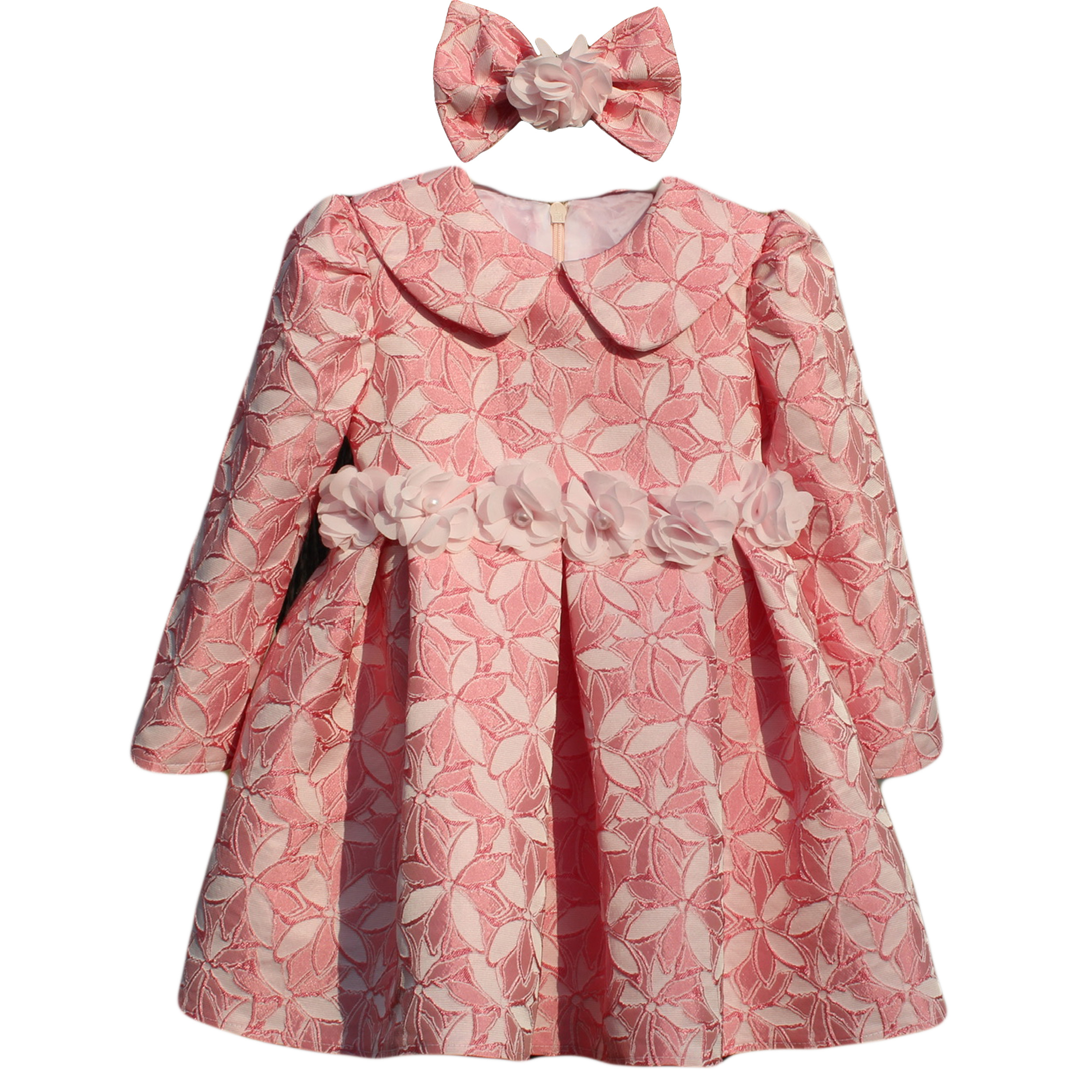 ست پیراهن و گیره مو دخترانه مدل ژیوار