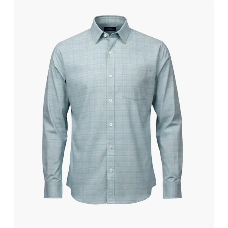 پیراهن آستین بلند یقه برگردان مردانه مدل آبان