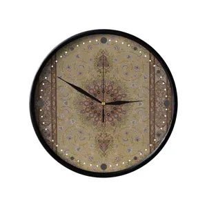 ساعت دیواری مدوپد طرح فرش قم لچک و ترنج مدل C-Ghom021
