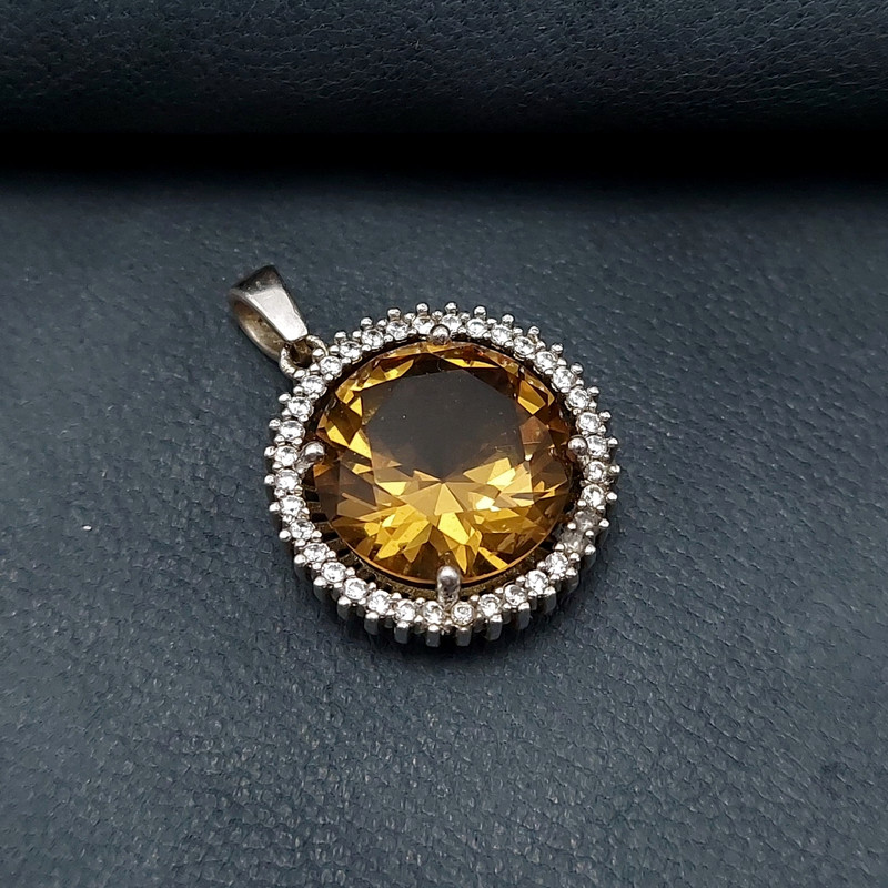 آویز گردنبند نقره زنانه مدل الکساندریت کد VM5872