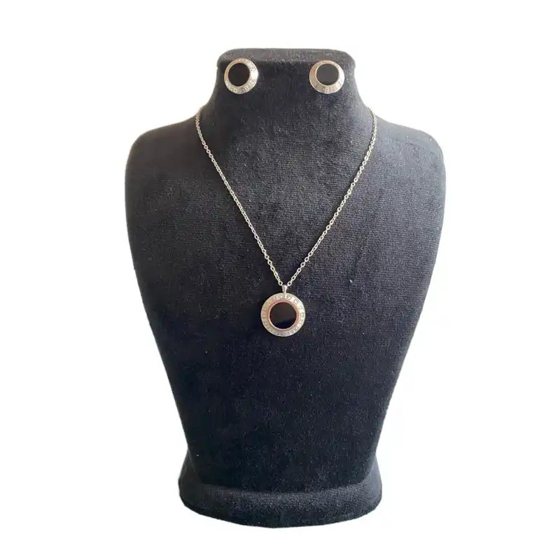 نیم ست زنانه مدل دایره نگین