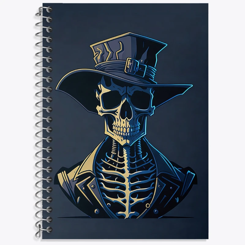 دفتر زبان 50 برگ خندالو مدل دو خط طرح اسکلت کد N1123