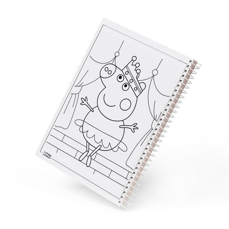 دفتر رنگ آمیزی 20 برگ آی چاپ مدل پپا پیگ کد 302