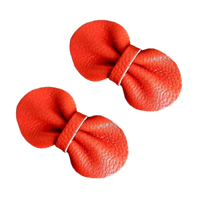 گیره مو دخترانه مدل پاپیون چرمی مجموعه دو عددی 