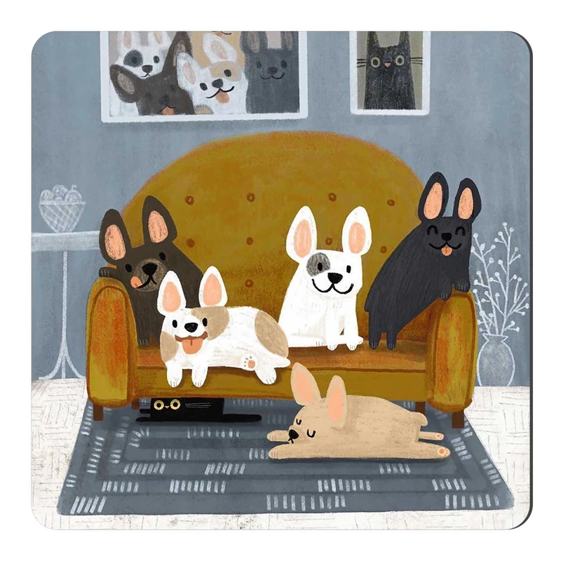  مگنت طرح سگ ها بر روی کاناپه کد wmg1470