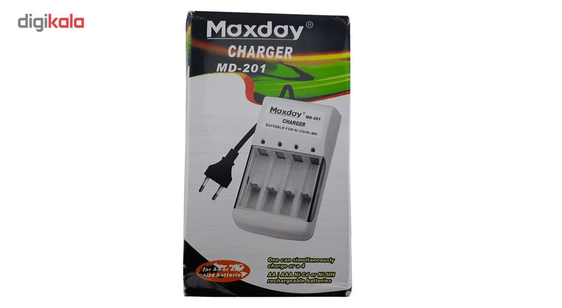 شارژر باتری مکس دی مدل MD-201 شارژر باتری مکس دی مدل MD-201