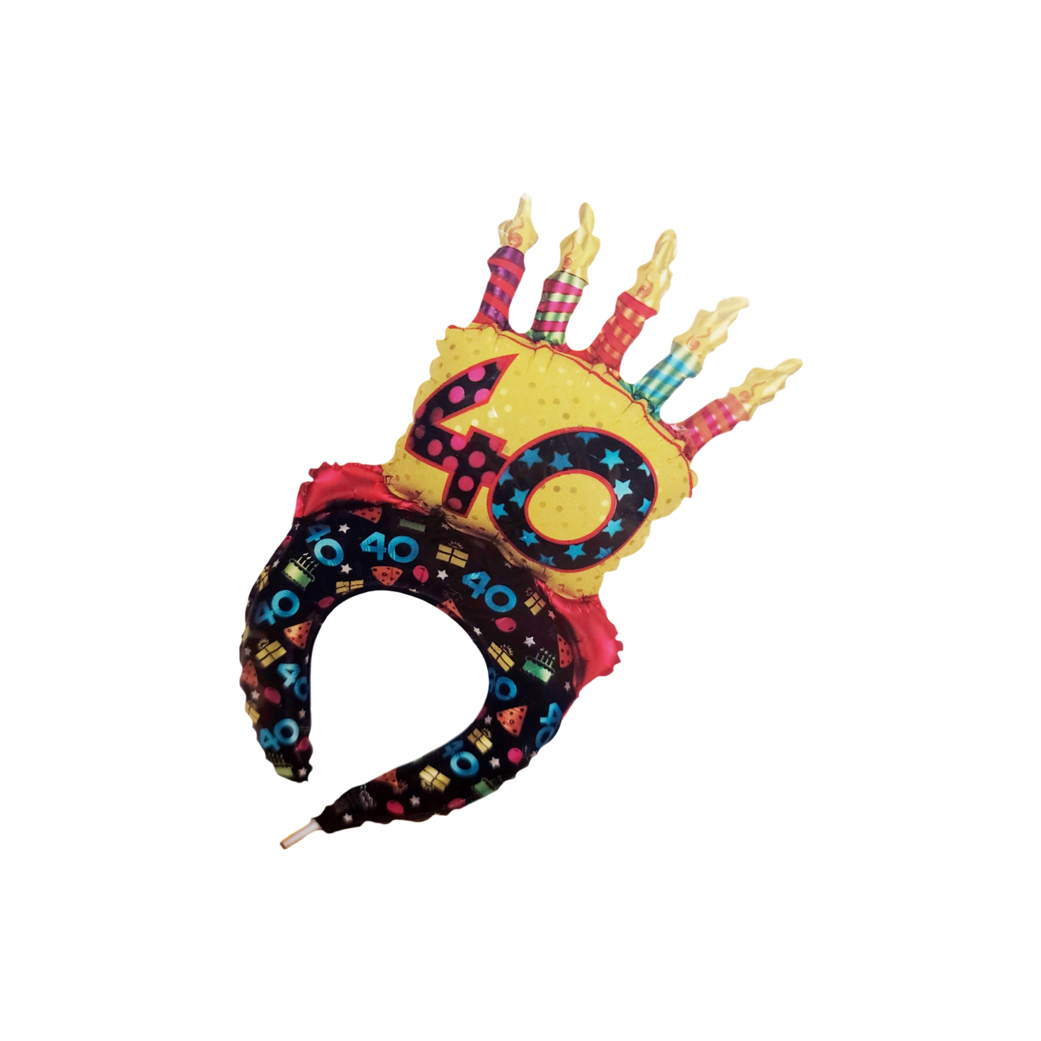 بادکنکی فویلی طرح کلاه تولد مدل عدد 40