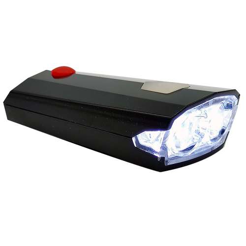 چراغ جلوی دوچرخه مدل شارژی آژیر دار 250 لومن کد 761 