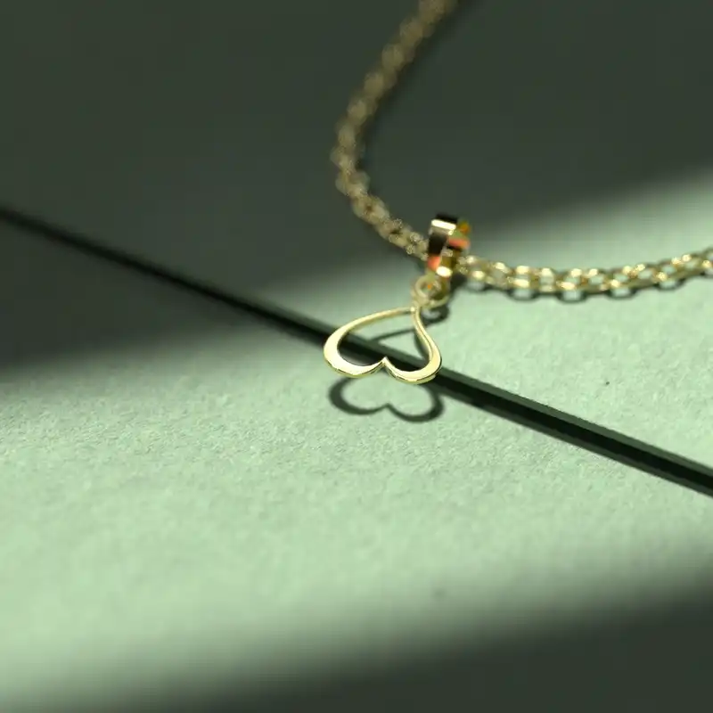 گردنبند طلا 18 عیار زنانه مدوپد مدل طرح قلب کد DD1155