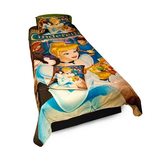 	 سرویس روتختی التین کوماش طرح سیندرلا برد مدل CINDRELLA یک نفره 3 تکه