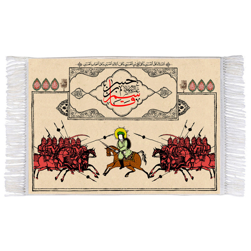 فرش ماشینی دیوارکوب اطلس آبی طرح قاسم بن حسن (ع) مدل T2580 فرش ماشینی دیوارکوب اطلس آبی طرح قاسم بن حسن (ع) مدل T2580