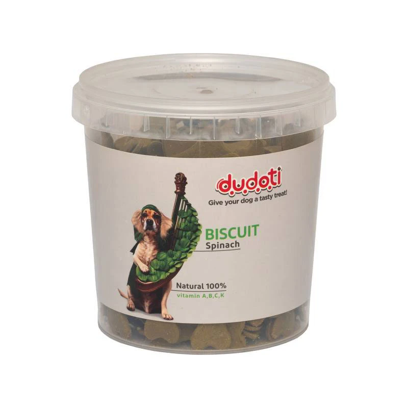 تشویقی سگ دودوتی مدل بیسکویت اسفناج سگ وزن 350 گرم