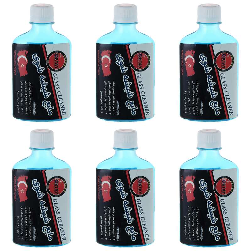 محلول شیشه شوی خودرو اُکتای مدل strong حجم 250 میلی لیتر بسته 6 عددی