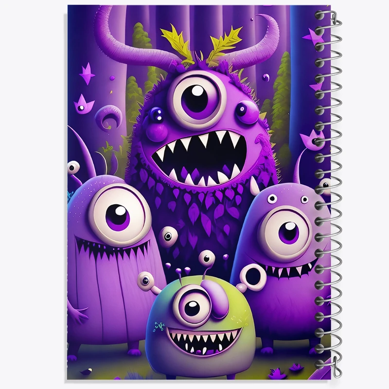 دفتر نقاشی 50 برگ خندالو طرح هیولاهای بامزه کد N5852