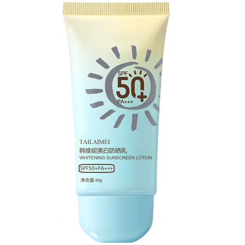 کرم ضد آفتاب بدون رنگ صورت و بدن تایلامی SPF 50 مدل Anti-sweat ‌محافظ UVA ،UVB و PA+++، ضد حساسیت مناسب برای انواع پوست‌ وزن 40 گرم