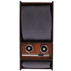 ست کراوات و دستمال جیب و دکمه سردست و گیره کراوات مردانه مدل PJ-109393