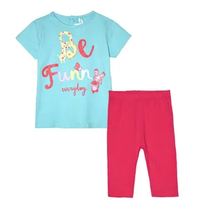 ست تی شرت و شلوارک نوزادی دخترانه ایدکس مدل LU-96944206