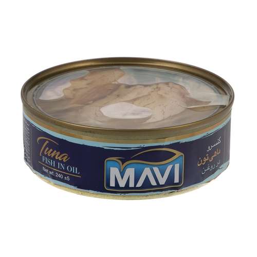 کنسرو ماهی فیله تن در روغن گیاهی ماوی - 240 گرم
