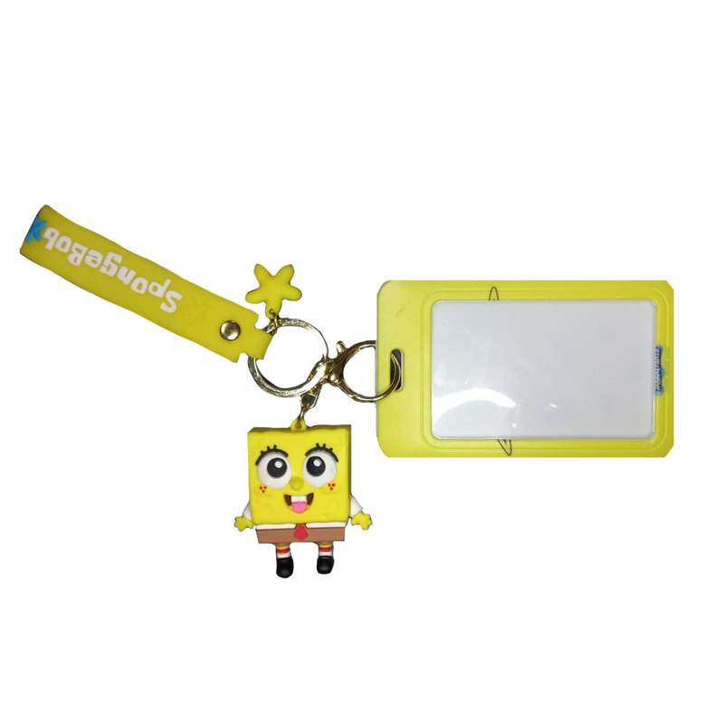 جاکلیدی دخترانه مدل باب اسفنجی به همراه جاکارتی