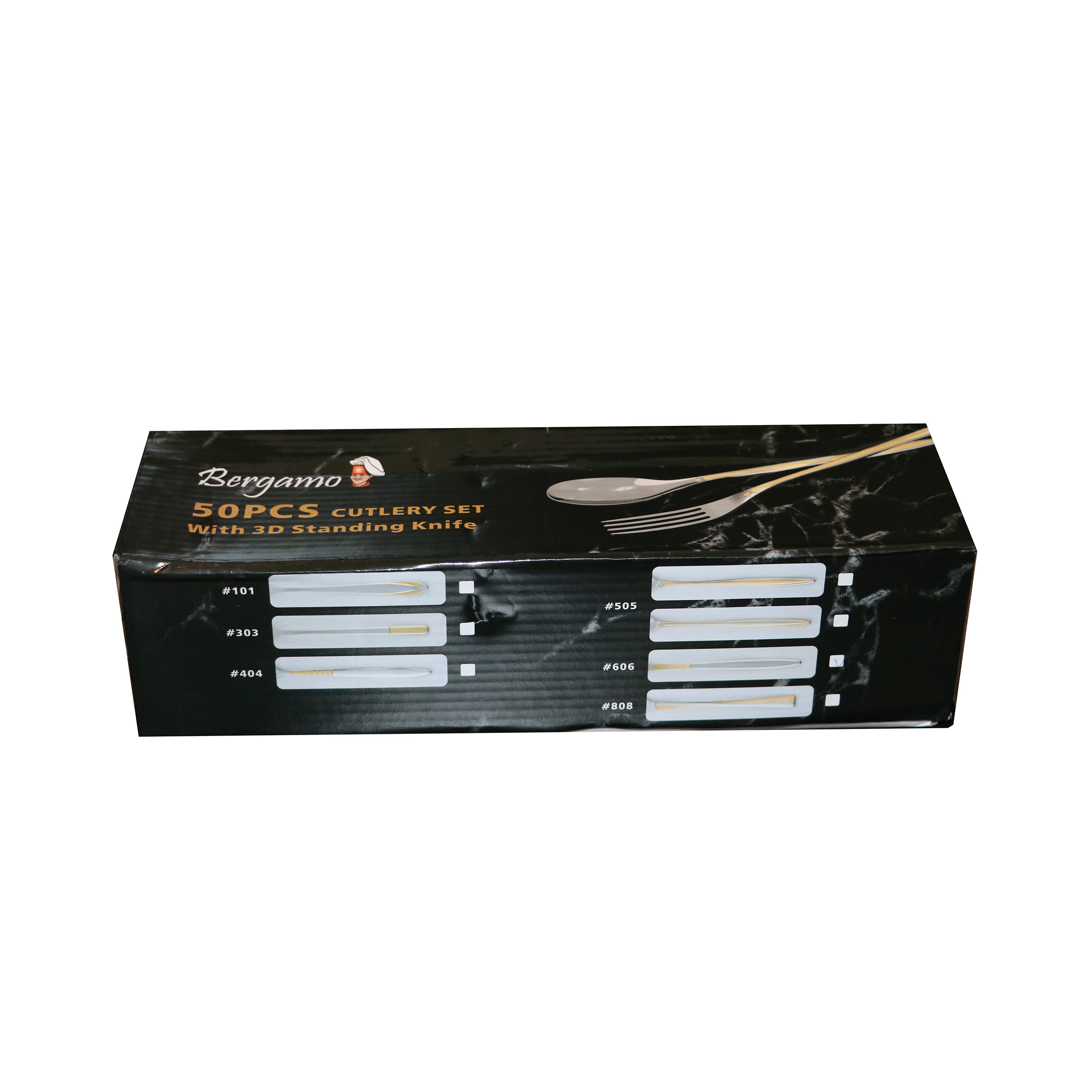 سرویس قاشق و چنگال 51 پارچه برگامو کد 101G