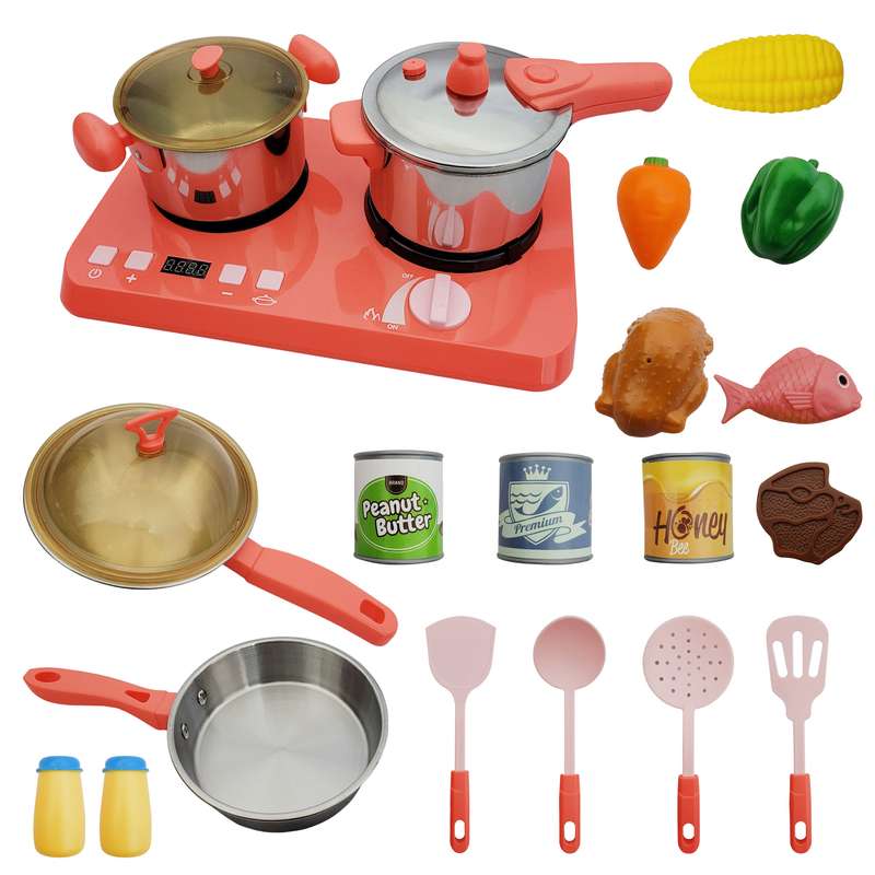 ست اسباب بازی آشپزخانه مدل INDUCTION COOKERSET کد 500 مجموعه 32 عددی