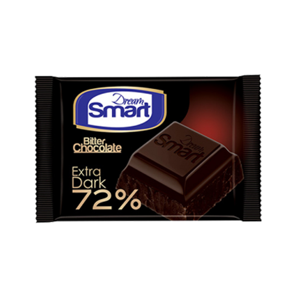 شکلات تلخ 72 درصد دریم اسمارت شیرین عسل - 18 گرم بسته 24عددی 