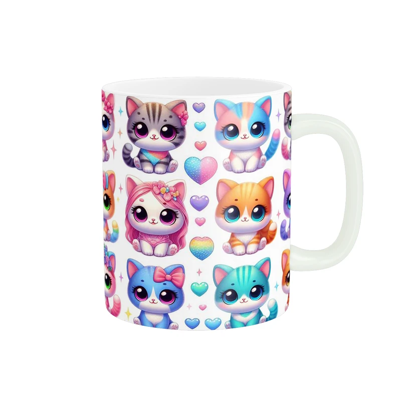 ماگ پاد آفرین طرح گربه های رنگین کد 728