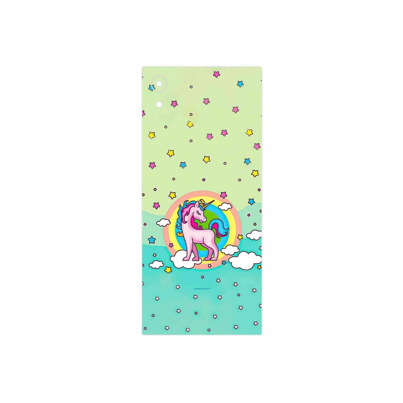 برچسب پوششی ماهوت مدل Rainbow unicorn adventure مناسب برای گوشی موبایل سونی Xperia XA1